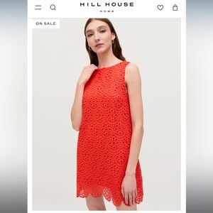 NWT Hillhouse Charlie Scallop Lace Dress - Poppy Red